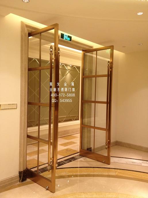 钛金不锈钢玻璃门，现代家居的时尚之选