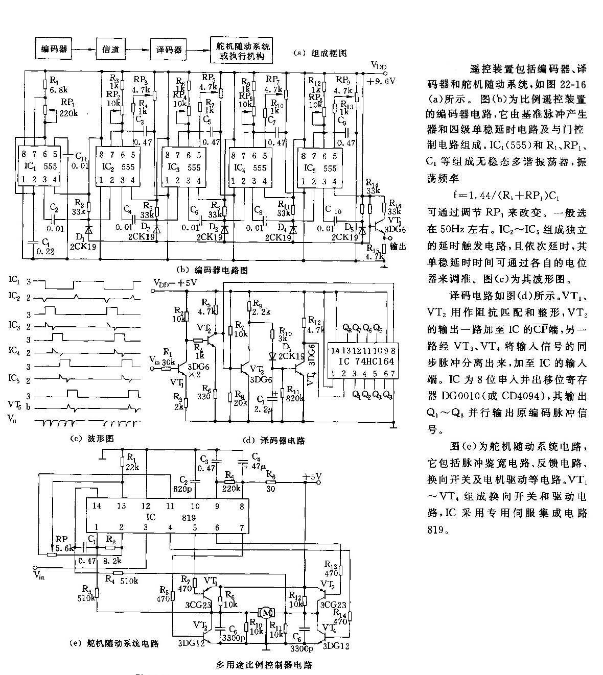 玩具航模遥控器原理图详解